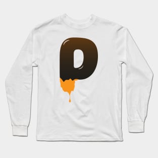 Chocolate Alphabet Letter P Long Sleeve T-Shirt